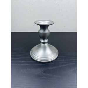 Vintage WEB Pewter Weighted Candlestick Holder 5" Silver Tone Candle Holder